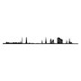 Wallity Hamburg Skyline Escultura de pared negra